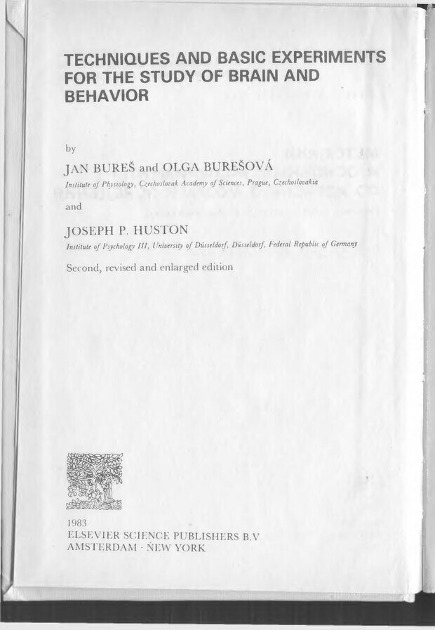 📖 DJVU. Методики и основные эксперименты по изучению мозга и поведения. Буреш Я. Страница 1. Читать онлайн djvu