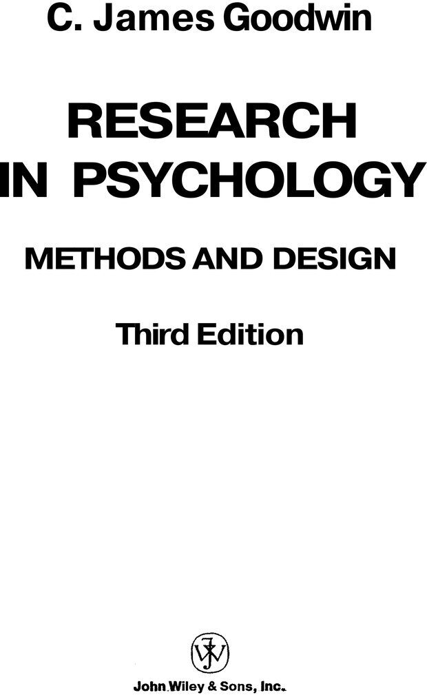 📖 PDF. Исследование в психологии. Методы и планирование. Гудвин Д. Страница 1. Читать онлайн pdf