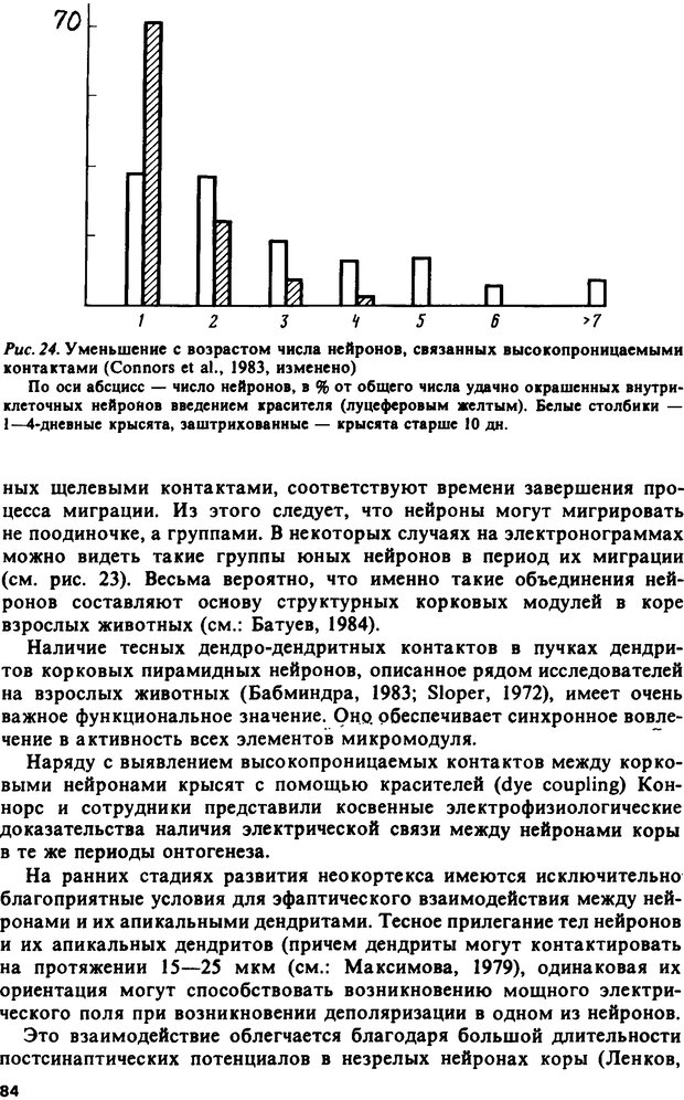 📖 DJVU. Онтогенез коры больших полушарий. Максимова Е. В. Страница 84. Читать онлайн djvu