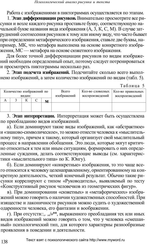 📖 PDF. Психологический анализ рисунка и текста. Потемкина О. Ф. Страница 137. Читать онлайн pdf