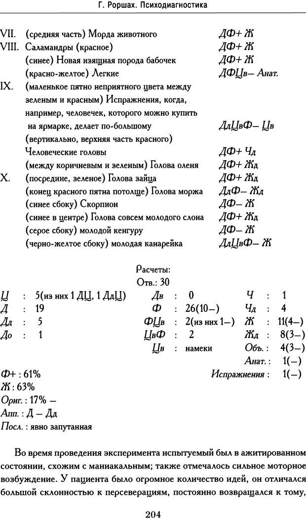 📖 DJVU. Психодиагностика. Роршах Г. Страница 201. Читать онлайн djvu