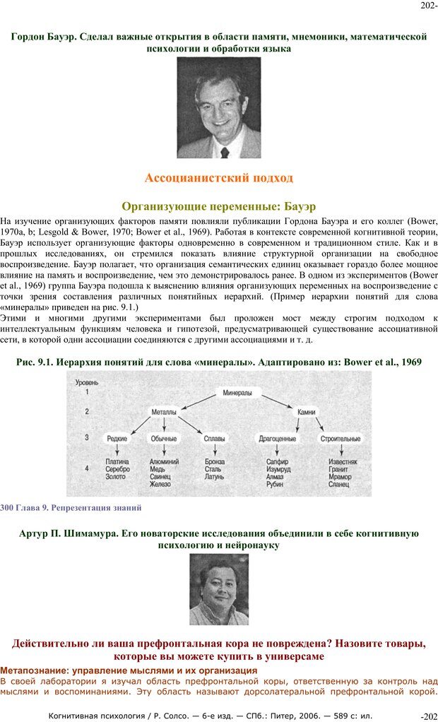 📖 PDF. Когнитивная психология. Солсо Р. Страница 201. Читать онлайн pdf